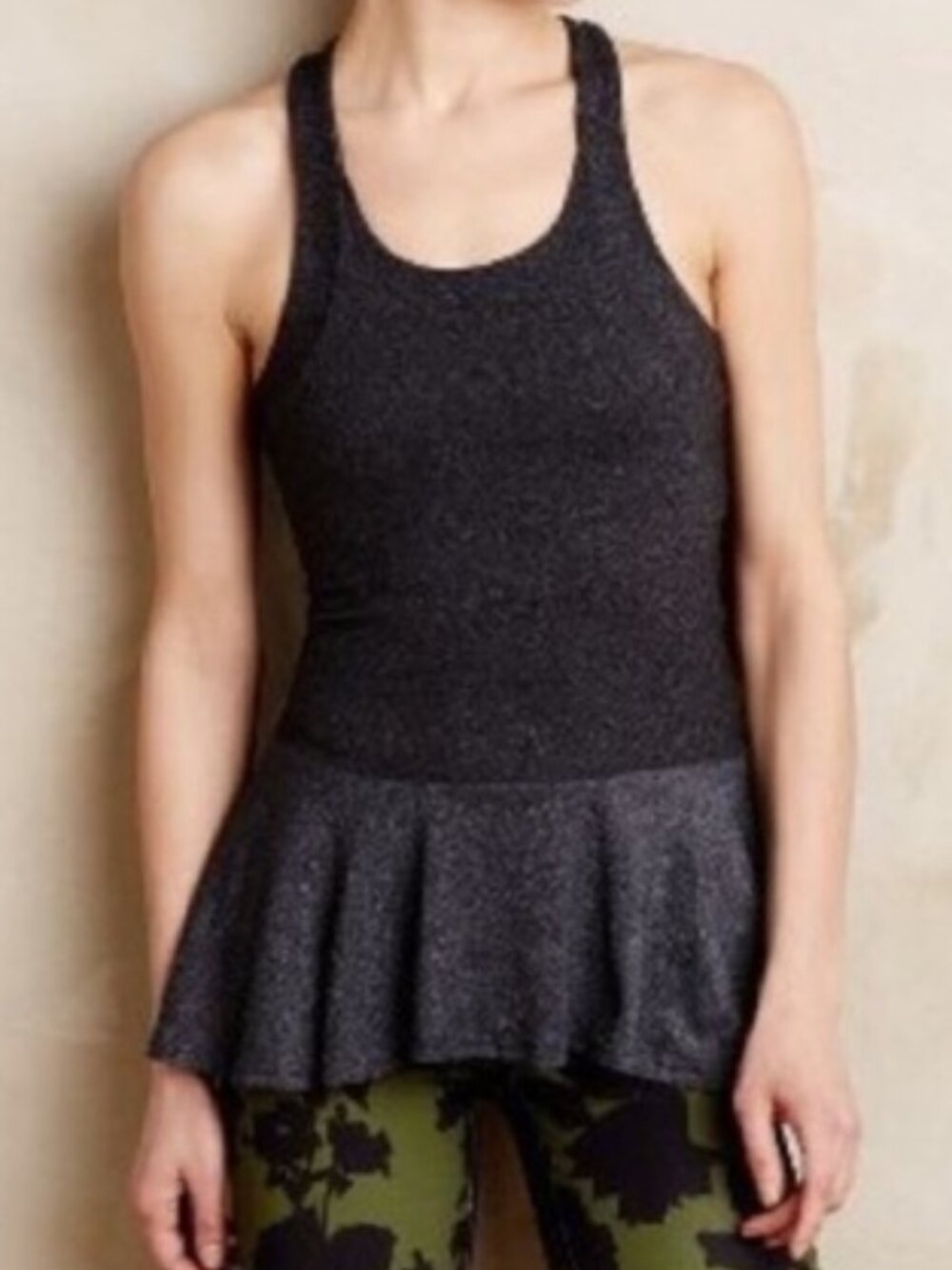 Beyond Yoga/ Anthropologie Femme Fatale Peplum Tank Sz S